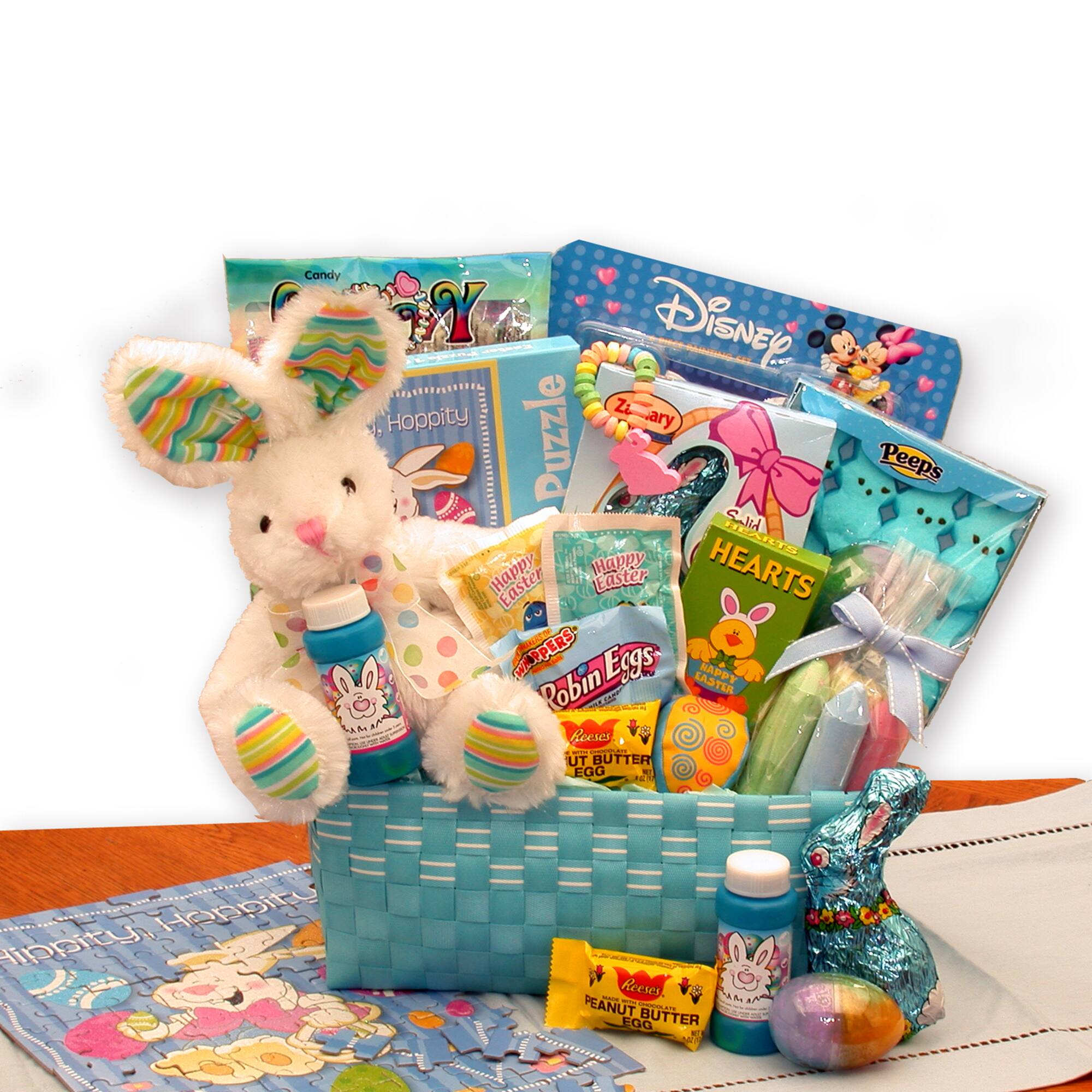 Little Cottontails Blue Easter Activity Basket
